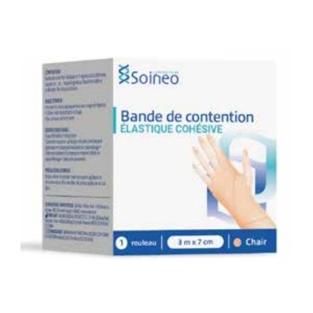 BANDE CONTENTION - 3m x 7cm blanc