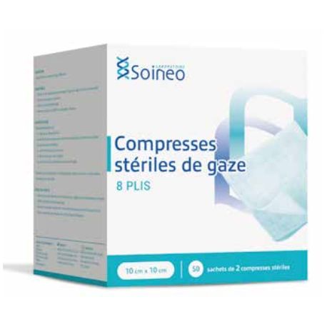 COMP STERILES Gaze 8 plis - 7,5 x 7,5 cm /25